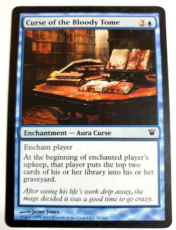 MTG Magic The Gathering Card Curse of the Bloody Tome Enchantment Aura Curse - Image 1