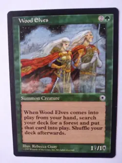 Magic the Gathering MTG Portal WOOD ELVES R NM/M 1997 Vintage Nice! - Image 1