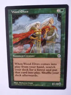 Magic the Gathering MTG Portal WOOD ELVES R NM/M 1997 Vintage Nice! - Image 2