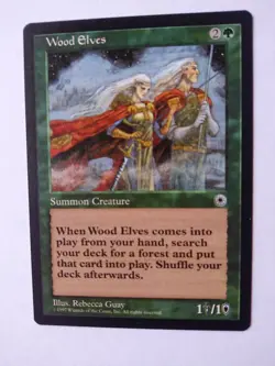 Magic the Gathering MTG Portal WOOD ELVES R NM/M 1997 Vintage Nice! - Image 3