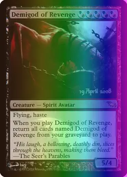MTG Magic the Gathering Demigod of Revenge (183/2) Shadowmoor Promos LP FOIL - Image 1