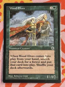 MTG - Wood Elves - Portal - M NM - Rebecca Guay - Magic - Image 1