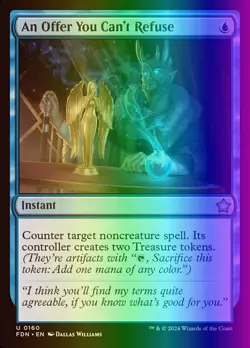 MTG Magic the Gathering An Offer You Can't Refuse (160/763) Foundations LP FOIL - Image 1