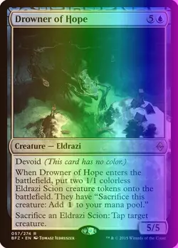 MTG Magic the Gathering Drowner of Hope (57/313) Battle for Zendikar LP FOIL - Image 1