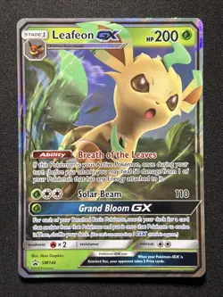NM Pokemon TCG Sun & Moon Ultra Prism Leafeon GX Black Star Promo #SM146 - Image 1