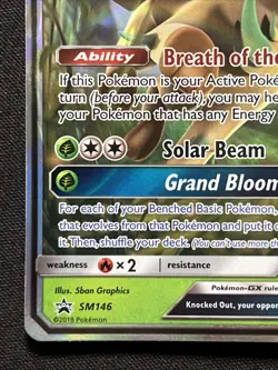 NM Pokemon TCG Sun & Moon Ultra Prism Leafeon GX Black Star Promo #SM146 - Image 2