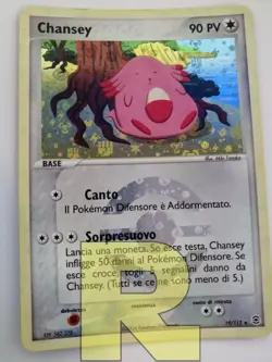 Chansey R Rossofuoco Verdefoglia 19/112 R Rara Holo Foil R Pokemon R Italiano EX - Image 1
