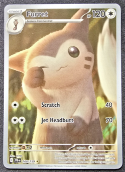 Furret Illustration Rare 168/159 NM - 2025 Pokemon TCG Journey Together - Image 1