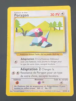 CARTE POKEMON PORYGON 39/102 FR PEU COMMUNE SET DE BASE - BE/TBE - Image 1