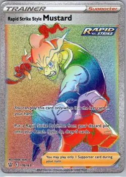 Pokemon Card Rapid Strike Style Mustard 176/163 Battle Styles - Near Mint - Image 1
