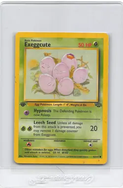 Exeggcute 52/64 - 1st Edition - Jungle Set - VINTAGE WOTC Pokemon Card - LP - Image 1