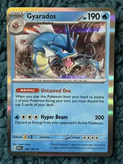 GYARADOS 130/165 Scarlet & Violet 151 Set - HOLO RARE Pokemon Card - NM - Image 1