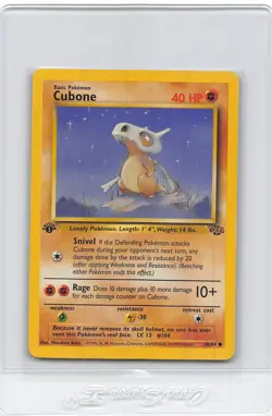 Cubone 50/64 - 1st edition - Jungle Set - VINTAGE WOTC Pokemon CARD - LP - Image 1