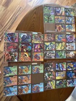 1995 Marvel Overpower card game lot, unsorted, 1300+ Cards - Image 1