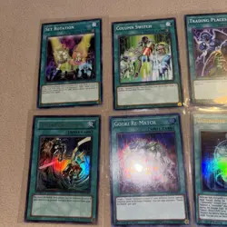 Yugioh Trading Cards Spell Lot W. Dimension Fusion 1st Edition & Holos, 8 Cards - Image 2