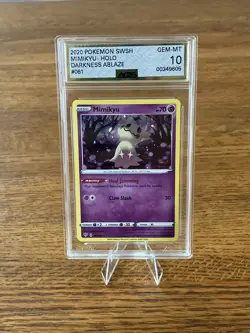 ?Mimikyu 081/189 Holo Darkness Ablaze Pokemon TCG Card Graded AGS 10 Gem Mint - Image 1