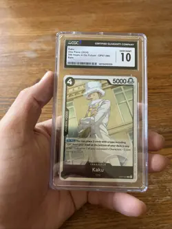 One Piece Card Game 500 Years in the Future KAKU RARE R #OP07-080 Graded CGC 10 - Image 1