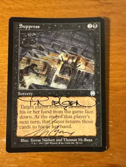 MTG Double Artist Proof Signed Suppress Apocalypse Nielsen And Thomas Baxa Mint - Image 1