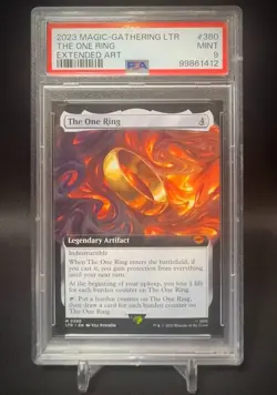 PSA 9 - The One Ring -Extended Art - MTG #380 - Lord of the Rings LOTR - Image 1