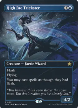 MTG High Fae Trickster (Borderless) Normal NM Foundations Magic 307 - Image 1