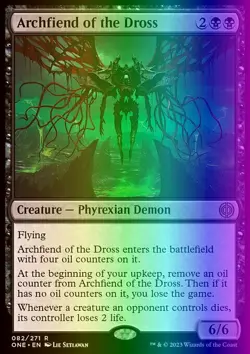 MTG Archfiend of the Dross (82/493) Phyrexia All Will Be One NM FOIL - Image 1