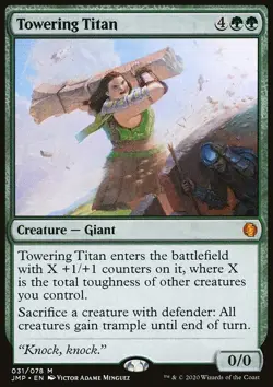 MTG Magic the Gathering Towering Titan (31/496) Jumpstart NM - Image 1