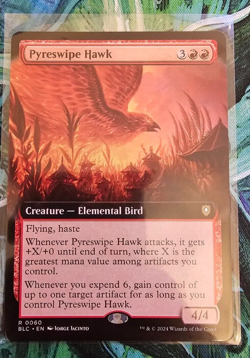 Magic the Gathering - Pyreswipe Hawk - Bloomburrow - Extended Art - MTG - Image 1