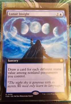 Magic the Gathering - Lunar Insight - Foundations - Extended Art - MTG - Image 1
