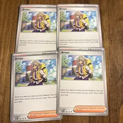 Arven 186/197 - Playset of 4 - Pokemon TCG: Obsidian Flames - NM - Image 1
