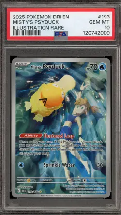 Pokemon Misty's Psyduck Destined Rivals Illustration Rare #193 PSA 10 Gem Mint - Image 1