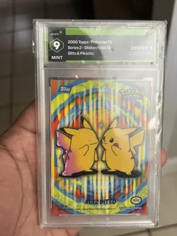 2000 Topps Pokemon Series 2 DITTO #132 Stick-Ons (5 of 10) Degree slab 9 MINT NM - Image 4