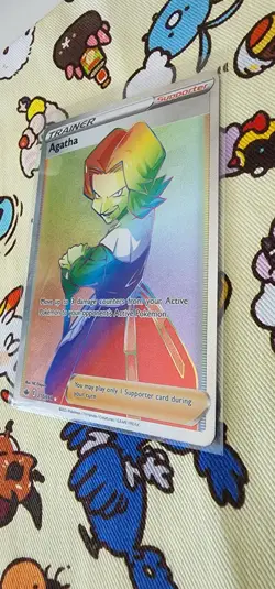 Pokemon TCG Agatha 210/198 Chilling Reign Lost Origin Rainbow Secret Rare NM - Image 2