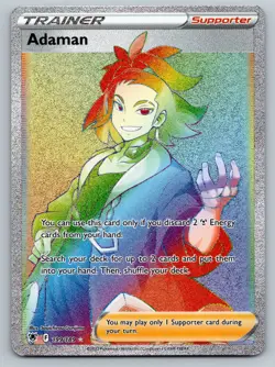 Pokemon TCG Adaman 199/189 Astral Radiance Rainbow Holo Secret Rare NM - Image 1