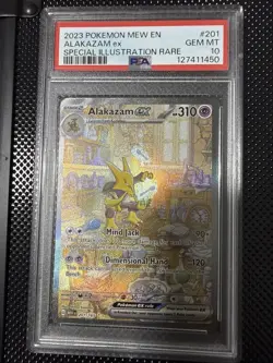 Pokemon TCG Alakazam EX 201/165 Scarlet & Violet 151 PSA 10 - Image 1