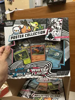 Pokemon TCG S&V Black Bolt & White Flare Unova Poster Collection Lot of 6 - Image 3
