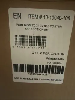 Pokemon TCG S&V Black Bolt & White Flare Unova Poster Collection Lot of 6 - Image 5