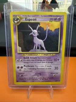 Pokemon TCG Espeon 20/75 Neo Discovery Regular LP-MP Free Shipping! - Image 1