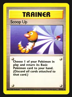 Pokemon TCG - Scoop Up 78/102 - Rare Unlimited - Base Set Unlimited - Image 1
