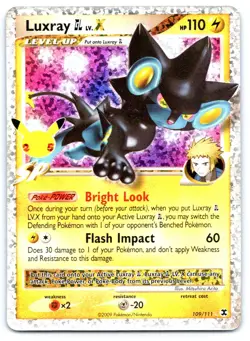 Luxray GL LV.X Pokemon Classic Collection Celebrations: Classic Collection 109/1 - Image 1