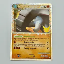 Pokemon TCG Donphan Prime Celebrations Classic Collection Holo Card 107/123 NM - Image 1