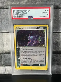 PSA 8 NM-MINT Sableye HOLO 10/100 EX Sandstorm 2003 Pokemon Card - Image 1