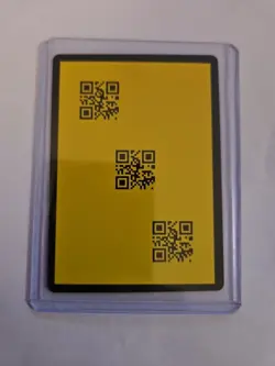 2025 Whispers in the Well Disney Lorcana Discard Error QR Code Card Yellow - Image 1