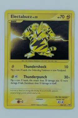 Pokemon Card - Platinum Electabuzz Secret Rare 128/127 Excellent Condition - Image 1