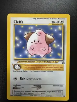 Cleffa 31 WotC Promo Pokemon TCG Card 2000 Lightly Played LP - Image 1