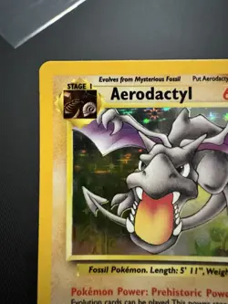 Pokemon TCG Aerodactyl Fossil Holo Rare Card 1/62 Unlimited - Image 3
