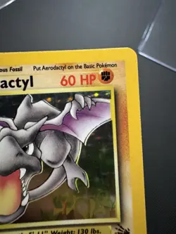 Pokemon TCG Aerodactyl Fossil Holo Rare Card 1/62 Unlimited - Image 4