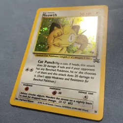 Pokemon TCG Meowth Black Star Promos Holo Card Game Boy 2000 LP/MP - Image 2