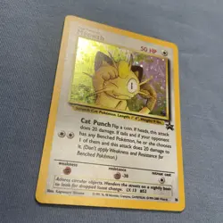 Pokemon TCG Meowth Black Star Promos Holo Card Game Boy 2000 LP/MP - Image 3