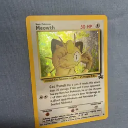 Pokemon TCG Meowth Black Star Promos Holo Card Game Boy 2000 LP/MP - Image 4