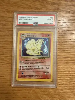 1999 Pokemon Base Set Ninetales Holo #12/102 PSA VG-EX4 GRADED CARD - Image 1